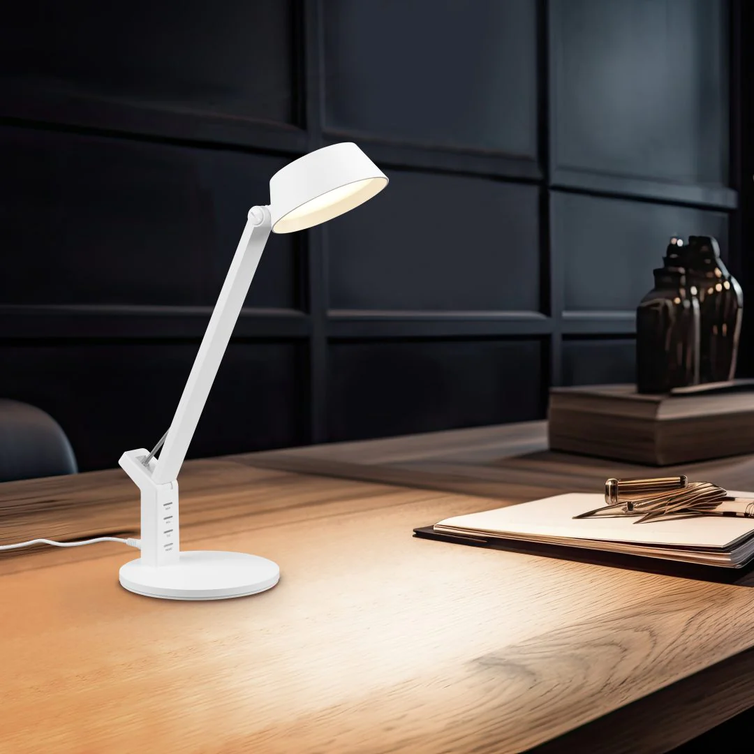Ava Phone Charger Table Lamp - Black/White - Image 12