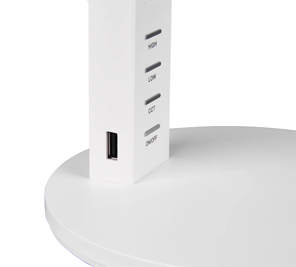 Ava Phone Charger Table Lamp - Black/White - Image 9
