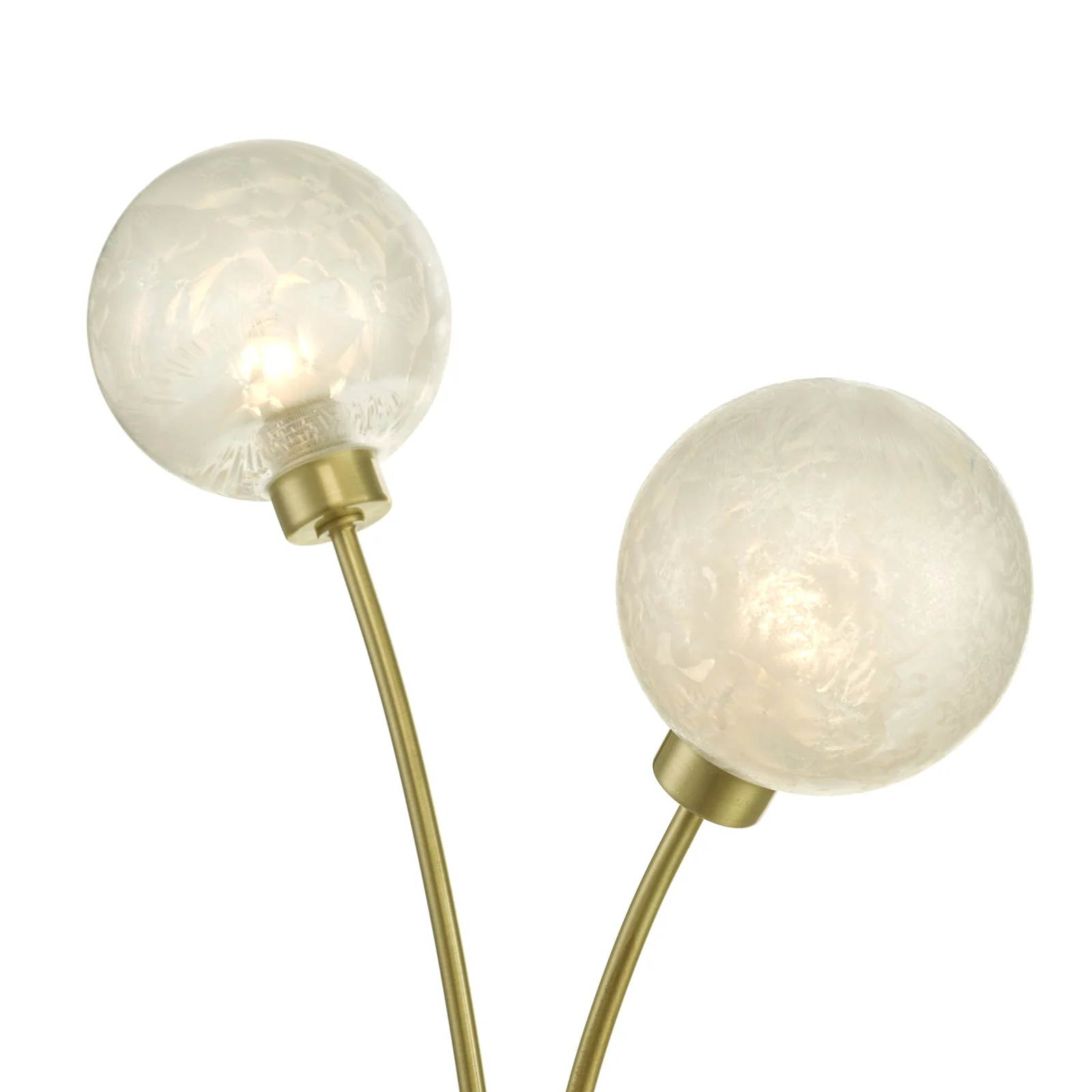 Avari 2 Light Table Lamp Satin Brass Glass  G9 - Image 2