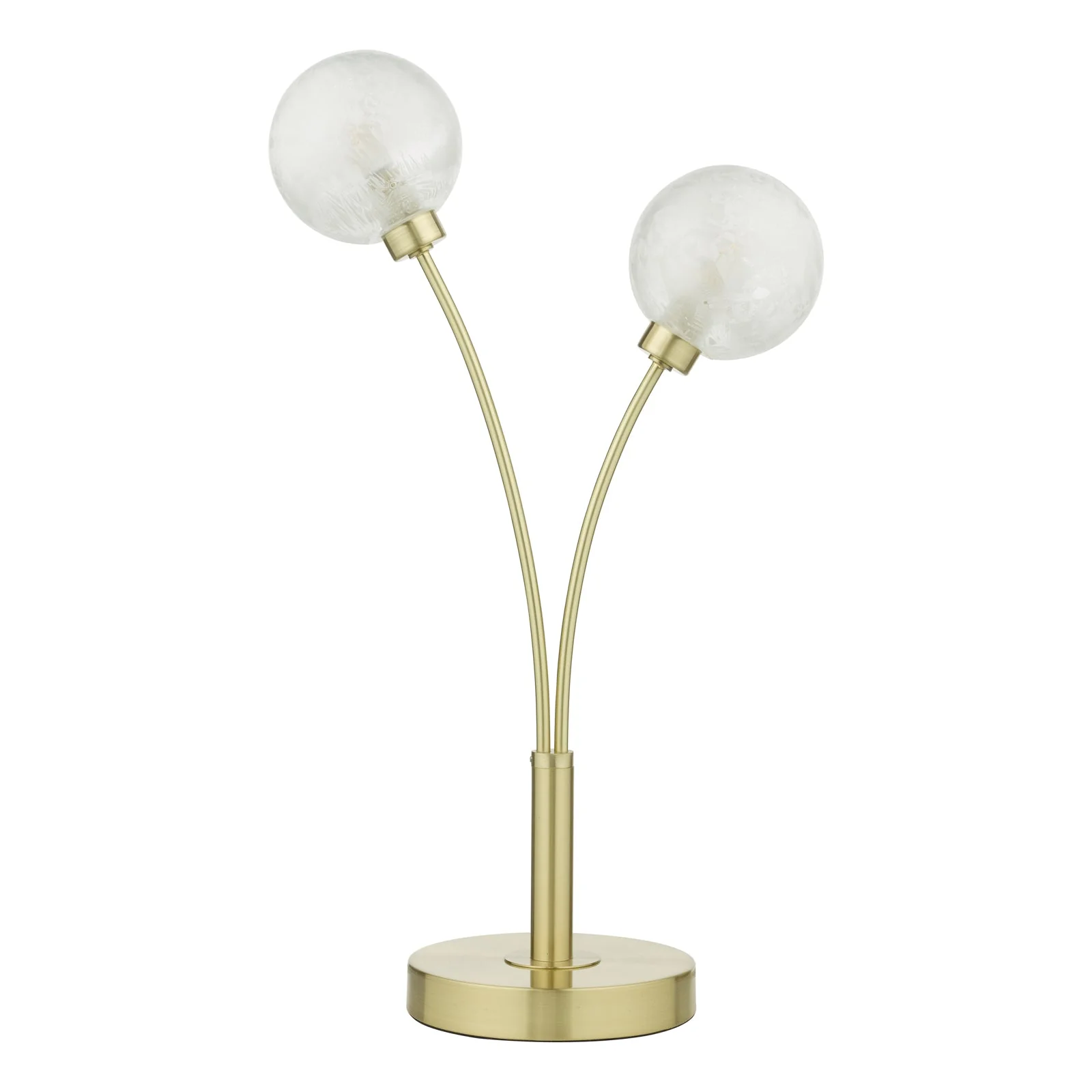 Avari 2 Light Table Lamp Satin Brass Glass  G9 - Image 4