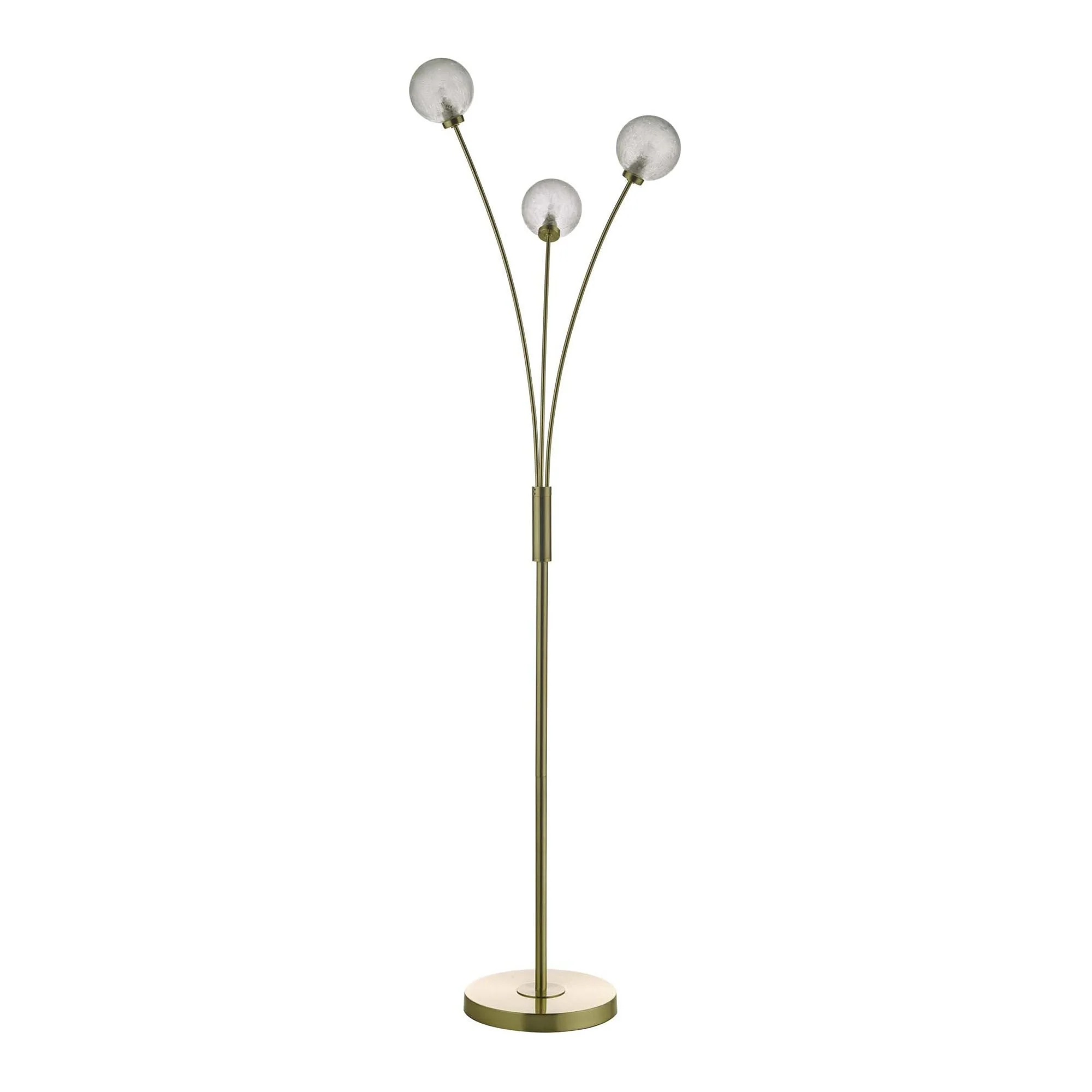 Avari 3 Light Floor Lamp Satin Brass/Satin Nickel Glass G9 - Image 2