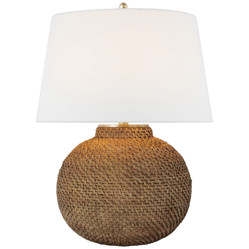 Avedon Table Lamp- Natural & Plaster White Rattan Finishes - Image 3