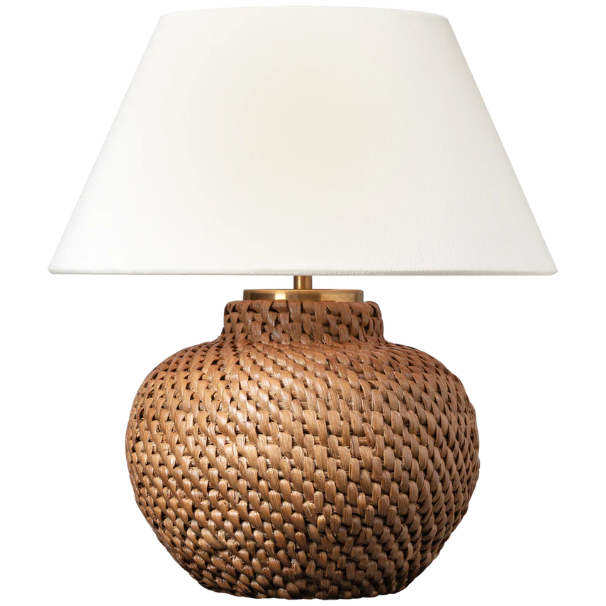 Avedon Table Lamp- Natural & Plaster White Rattan Finishes - Image 4