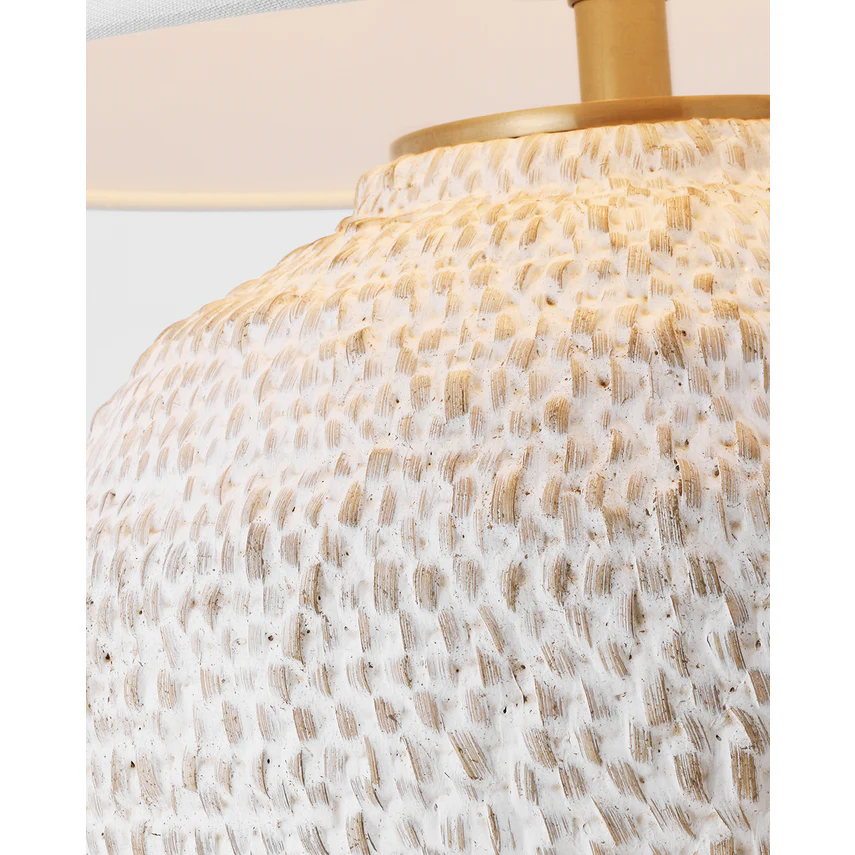 Avedon Table Lamp- Natural & Plaster White Rattan Finishes - Image 7
