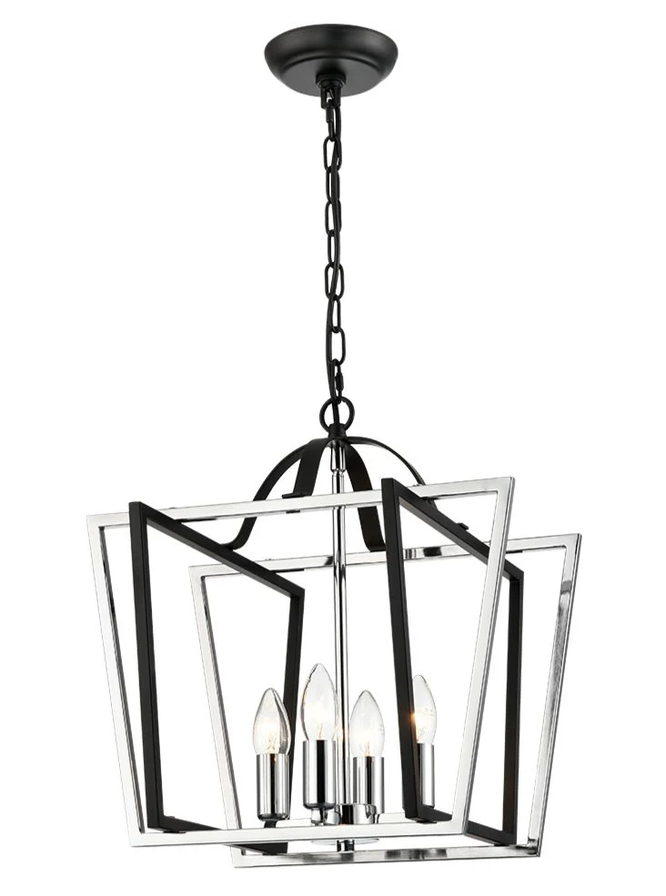 Aviator 4Lt Lantern - Matt Black & Aged Brass - Image 5
