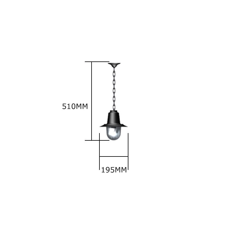 Avonshire Railway Style 1Lt Outdoor Pendant - Cast Iron/Copper - Image 15
