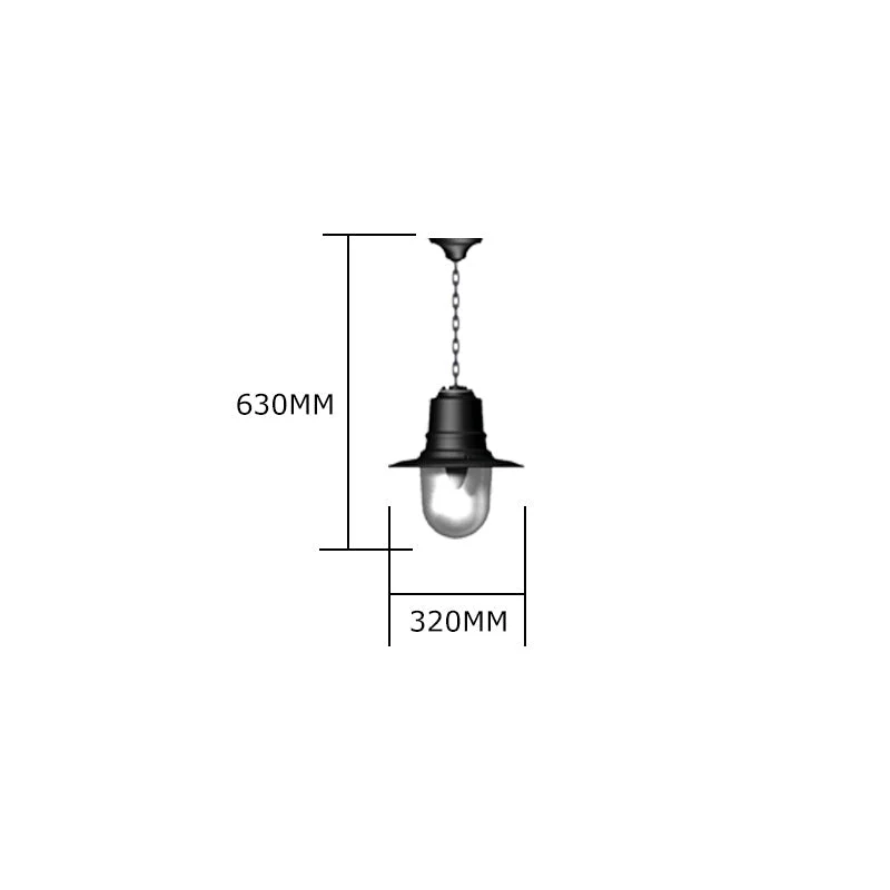 Avonshire Railway Style 1Lt Outdoor Pendant - Cast Iron/Copper - Image 17