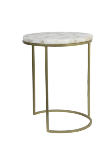 Axat Side Table- Antique Bronze/ Brown Black Finishes - Image 10