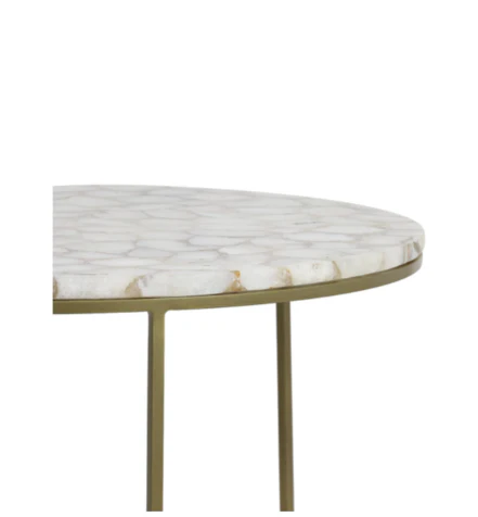 Axat Side Table- Antique Bronze/ Brown Black Finishes - Image 12