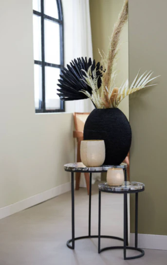 Axat Side Table- Antique Bronze/ Brown Black Finishes - Image 5