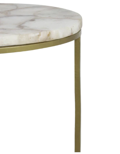 Axat Side Table- Antique Bronze/ Brown Black Finishes - Image 6