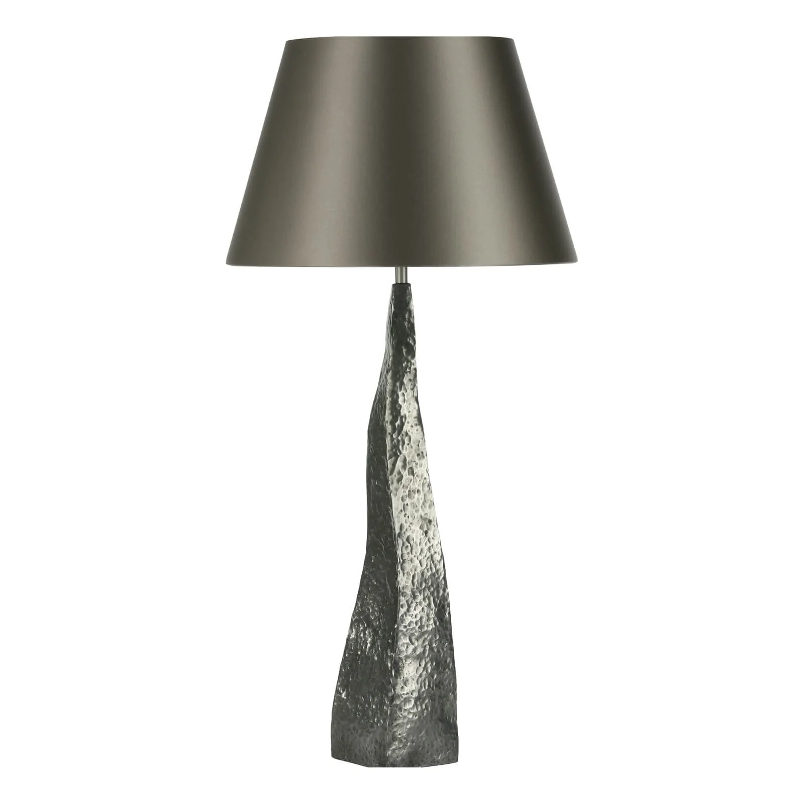 Aztec Table Lamp Copper/Pewter Base Only E27 - Image 3