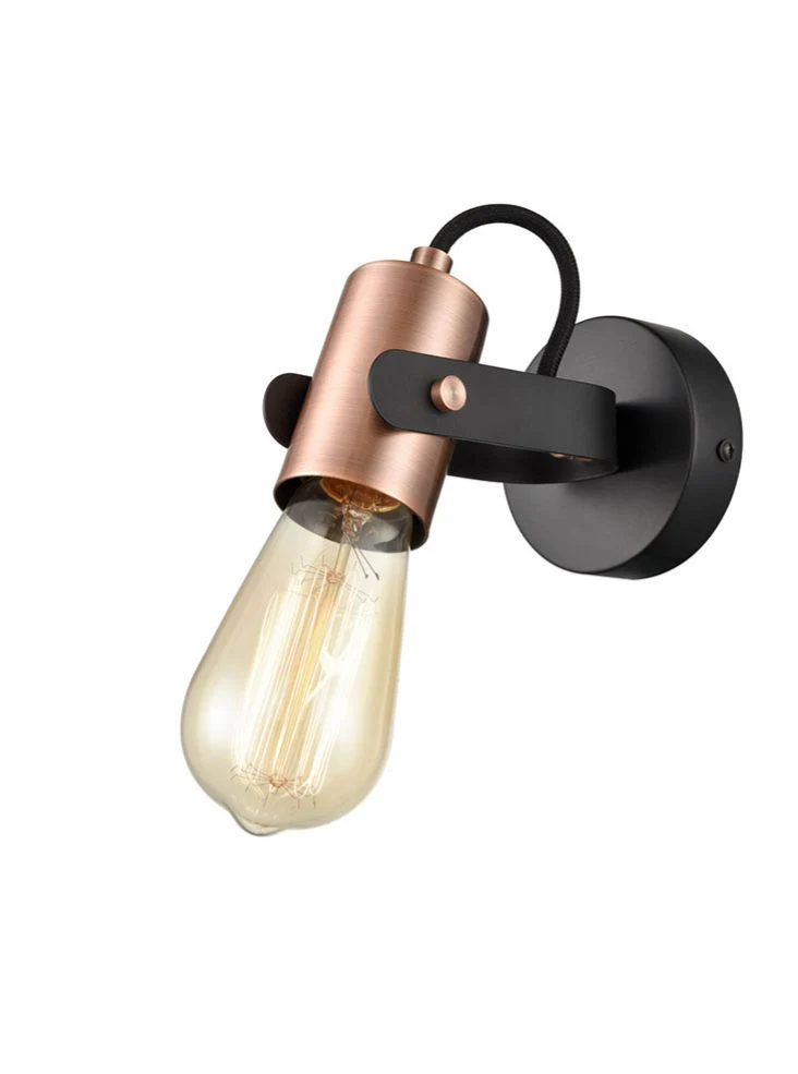 Azure 1lt Ceiling/Wall Fitting - Black & Copper - Image 3