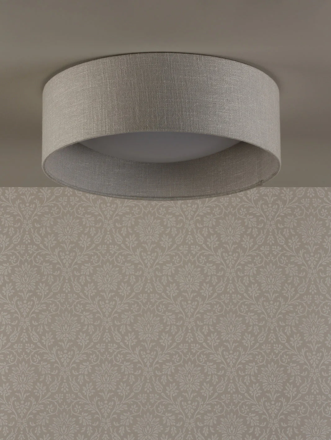 Bacall 2 Light Flush Natural/Silver Shade - Image 10