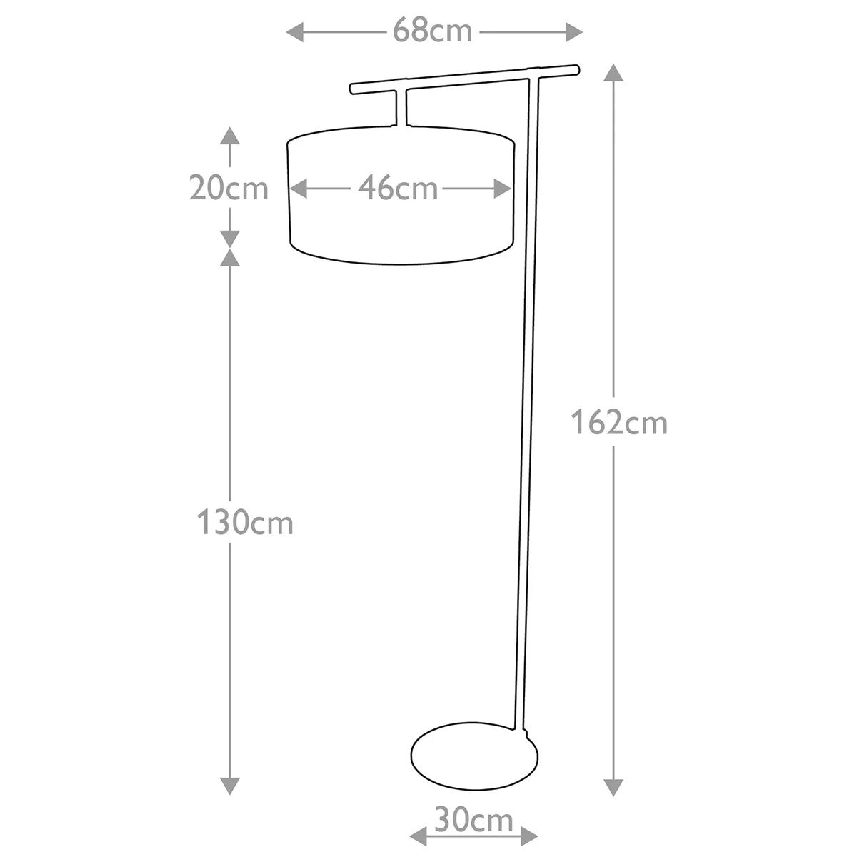 Balance 1 Light Floor Lamp - Various Finishes E27 - Image 21