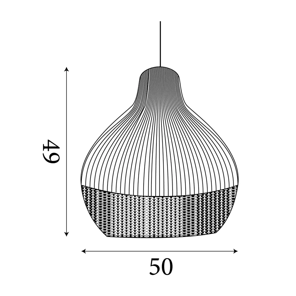 Bali Pendant - Rattan Finish - Image 2