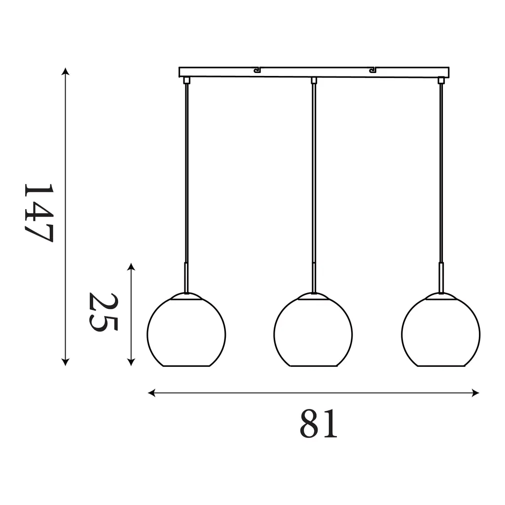 Balls 3Lt Bar Pendant- Various Finishes - Image 10