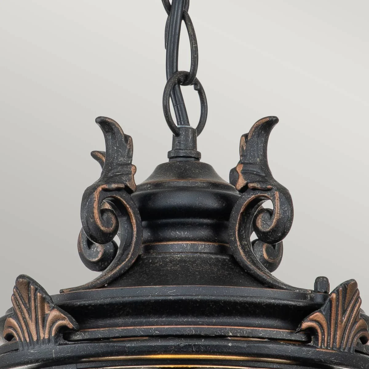 Baltimore 1 Light Medium/Large Chain Lantern - Weathered Bronze IP44 E27 - Image 3