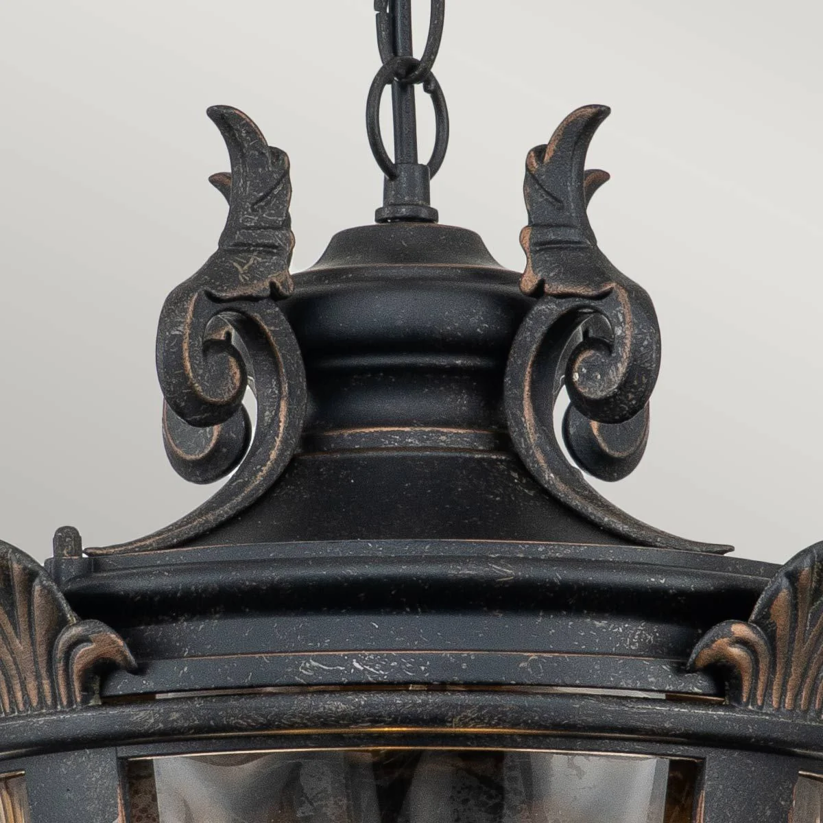 Baltimore 1 Light Medium/Large Chain Lantern - Weathered Bronze IP44 E27 - Image 8