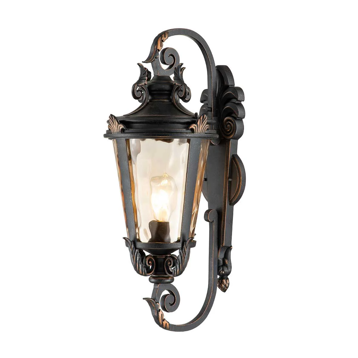 Baltimore 1 Light Medium/Large Outdoor Lantern - Weathered Bronze E27 IP44 - Image 2