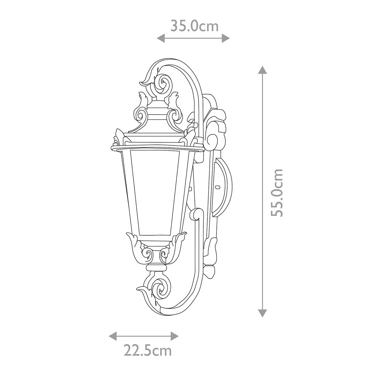 Baltimore 1 Light Medium/Large Outdoor Lantern - Weathered Bronze E27 IP44 - Image 6