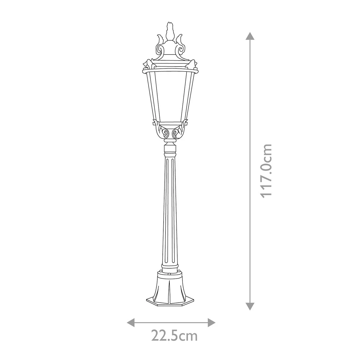 Baltimore 1 Light Medium/Large Pillar - Weathered Bronze IP44 E27 - Image 11