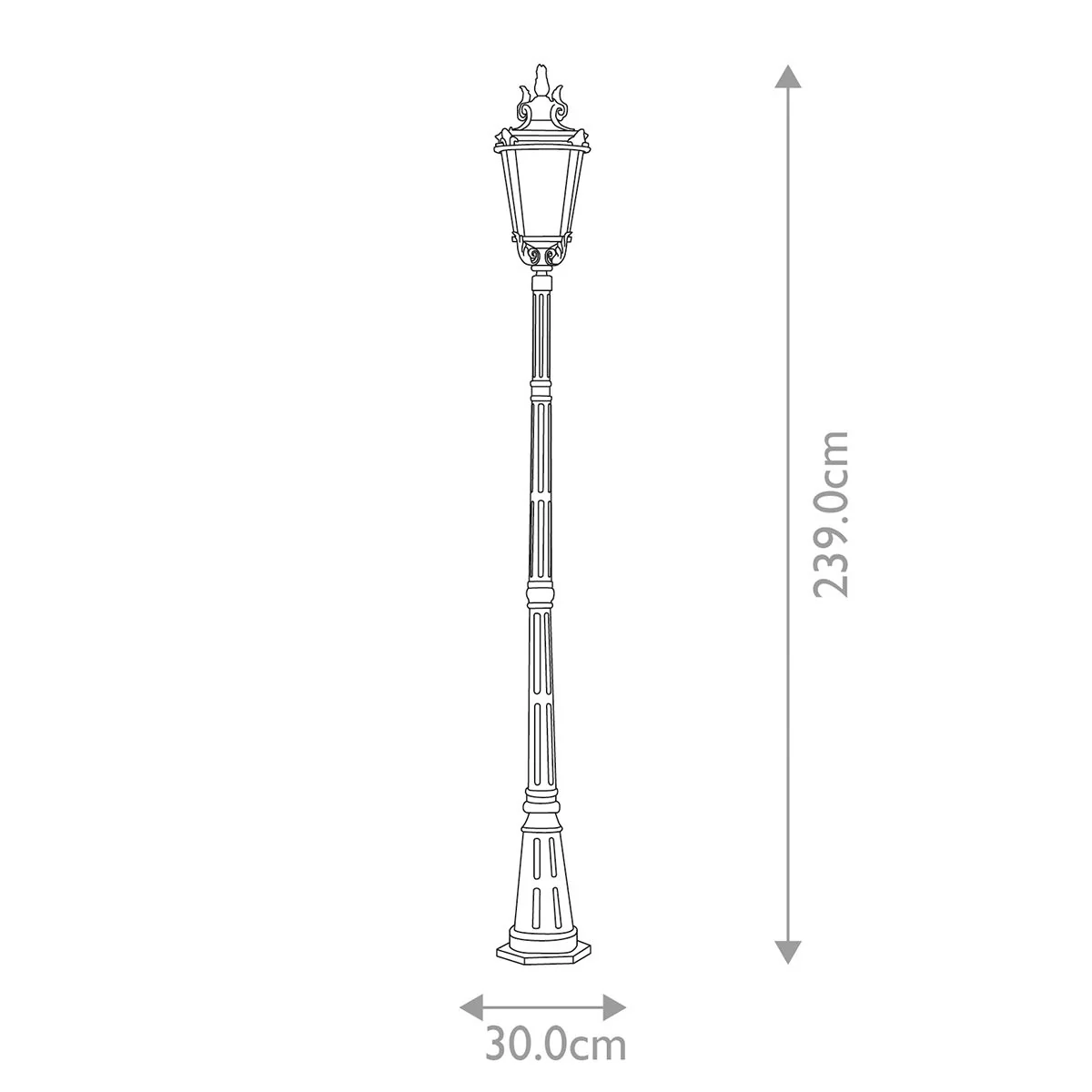 Baltimore 1 Light Medium/Large Pillar - Weathered Bronze IP44 E27 - Image 9