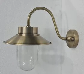 Baltimore Cast Outdoor Wall Light- Black/ Brass Finish - Image 3