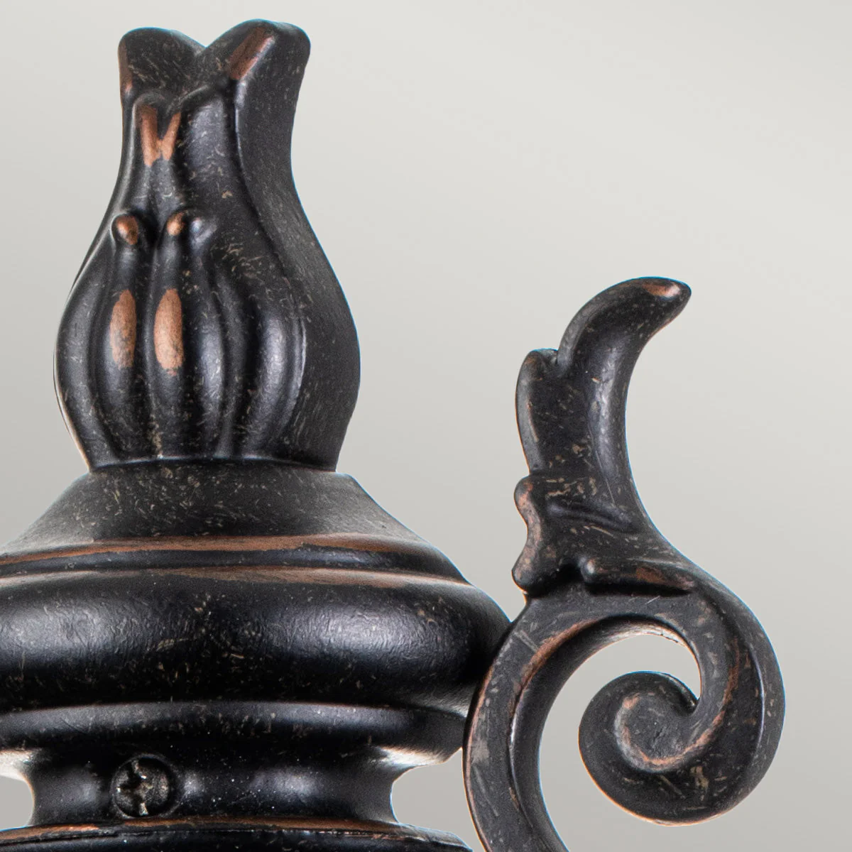 Baltimore Medium Half Lantern – Weathered Bronze Finish - Image 2