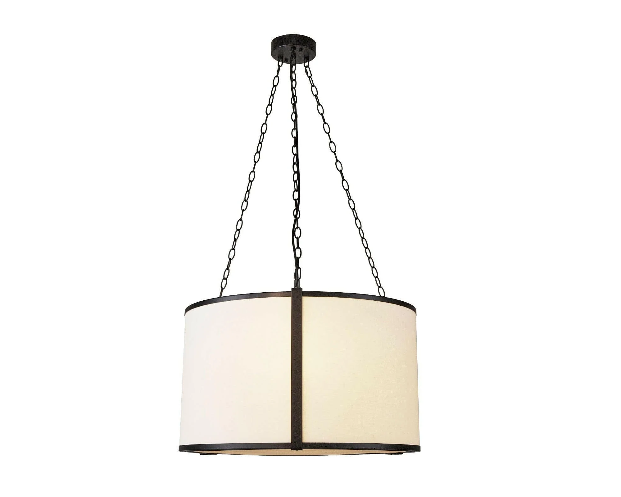 Baltimore Pendant Lamp - Matt Black White Linen E14 - Image 2