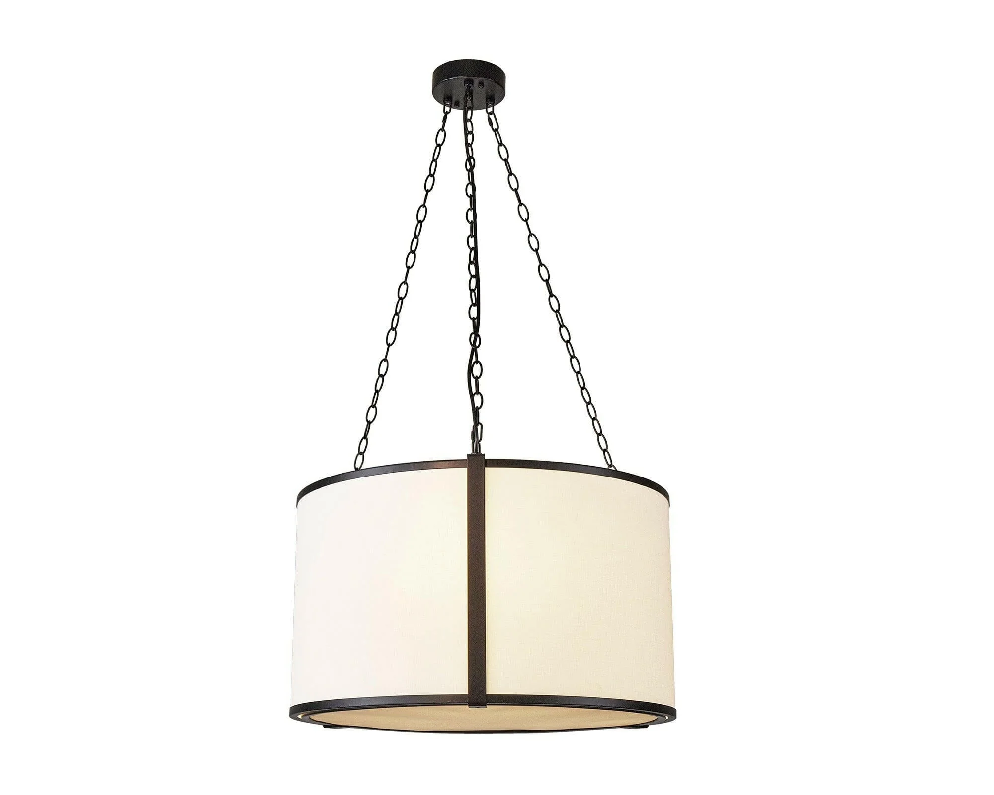 Baltimore Pendant Lamp - Matt Black White Linen E14 - Image 3