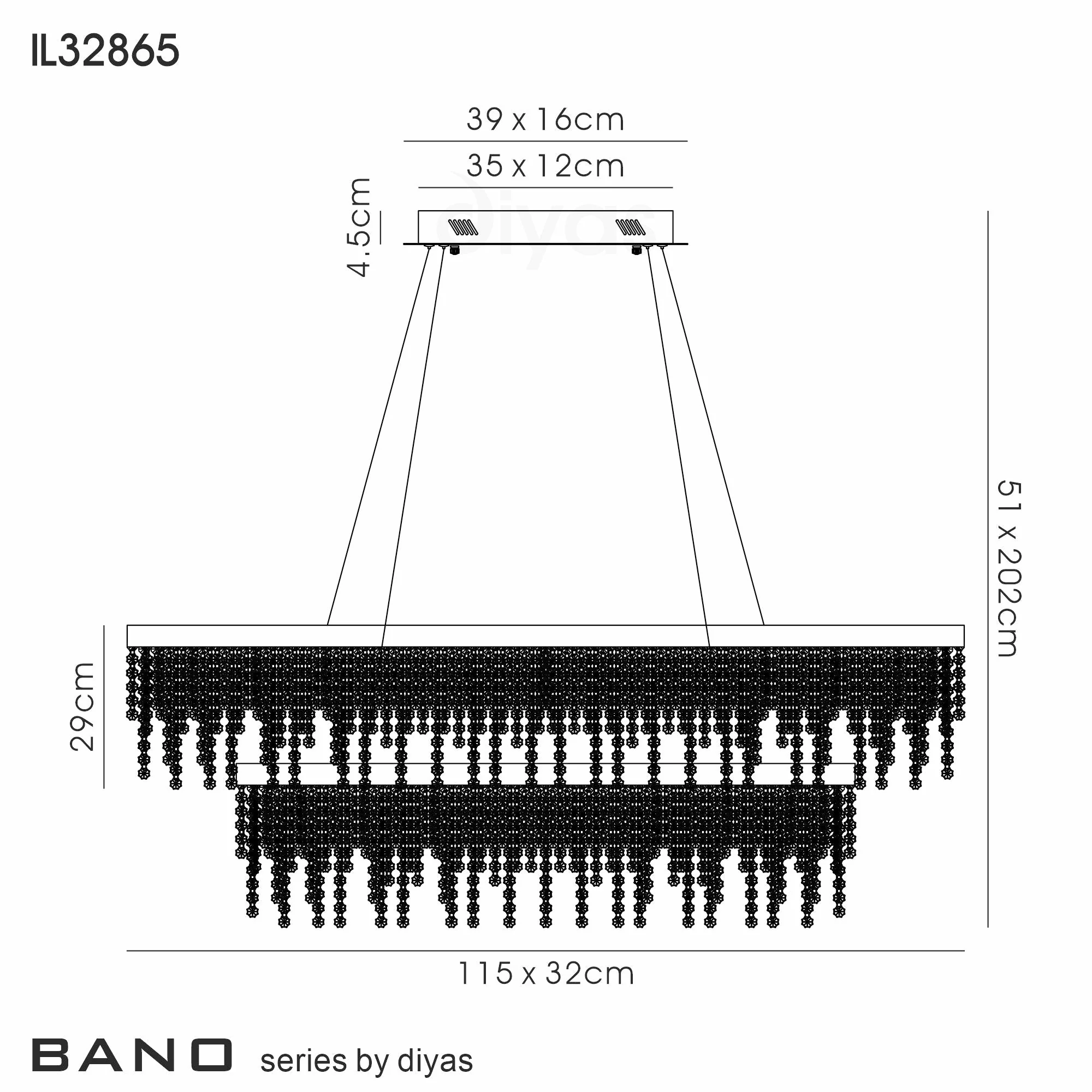 Bano LED Island Pendant - Polished Chrome/ French Gold - Various Sizes - Image 4
