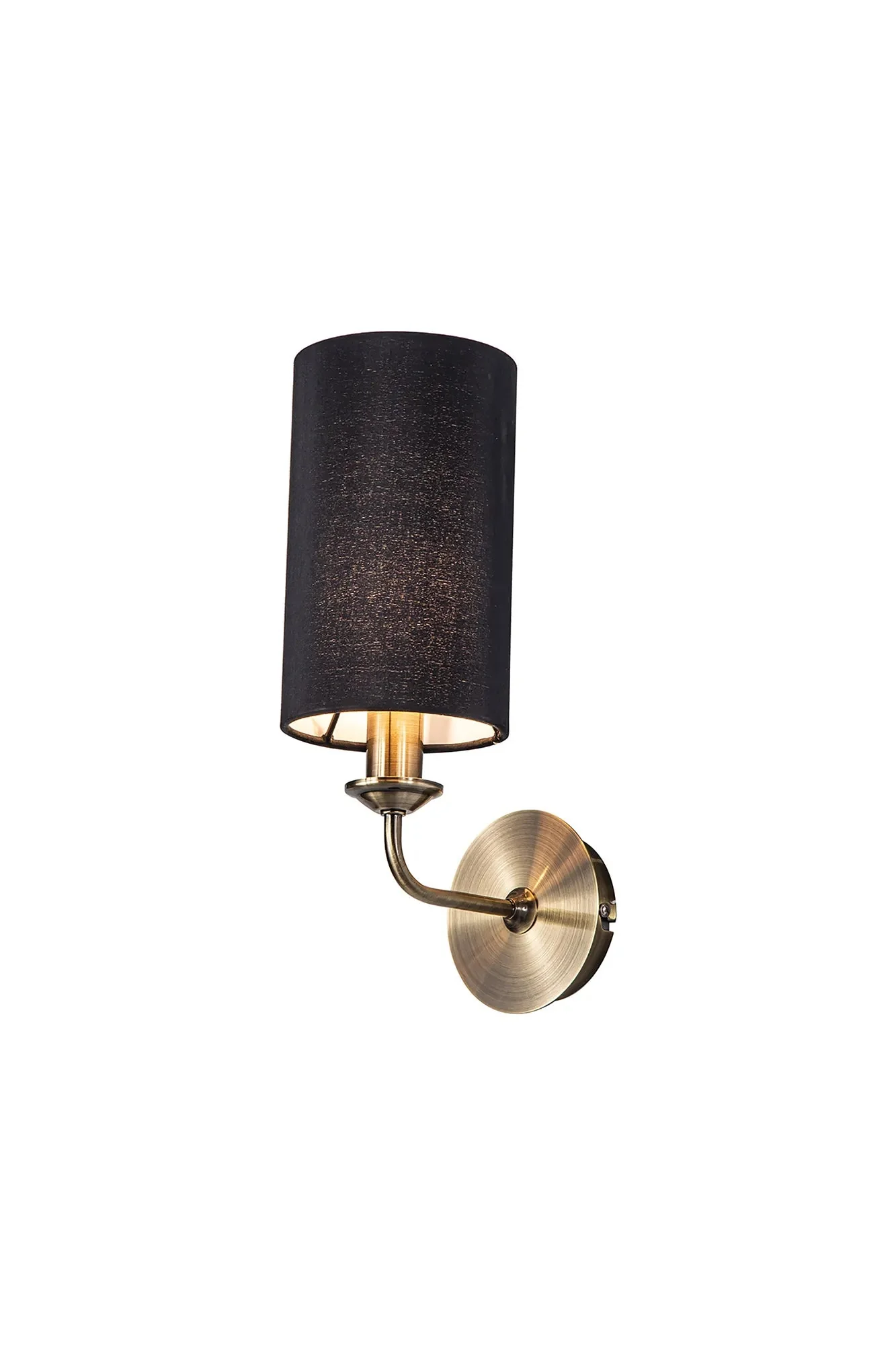 Banyan 1L Switched  Wall Light E14 With Antique Brass With Various Glass Shade Colours IP20 - Image 4