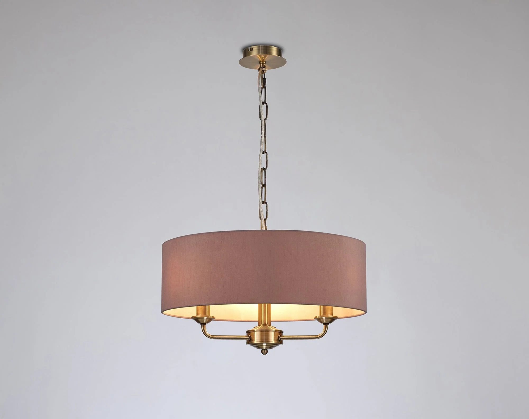 Banyan 3 Light Hanging Shade Lights Various Colurs, Faux Silk Shade - Image 10