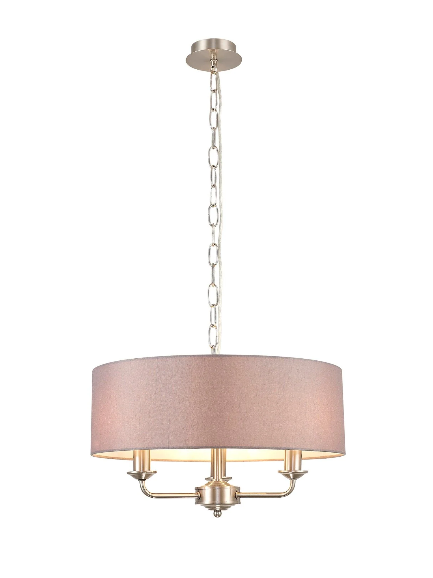 Banyan 3 Light Hanging Shade Lights Various Colurs, Faux Silk Shade - Image 11