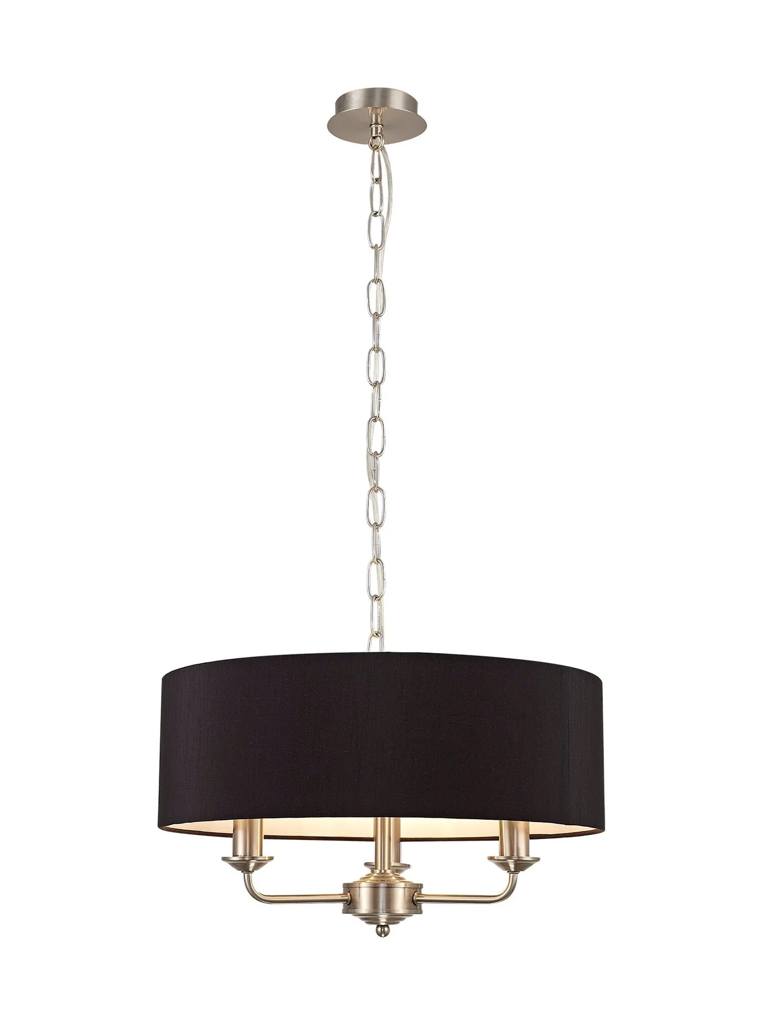 Banyan 3 Light Hanging Shade Lights Various Colurs, Faux Silk Shade - Image 13