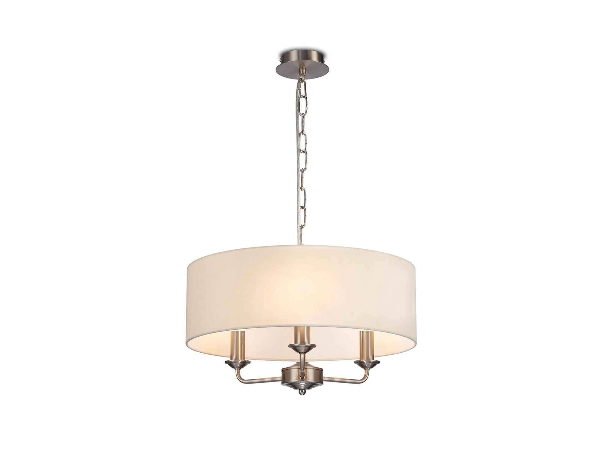 Banyan 3 Light Hanging Shade Lights Various Colurs, Faux Silk Shade - Image 15