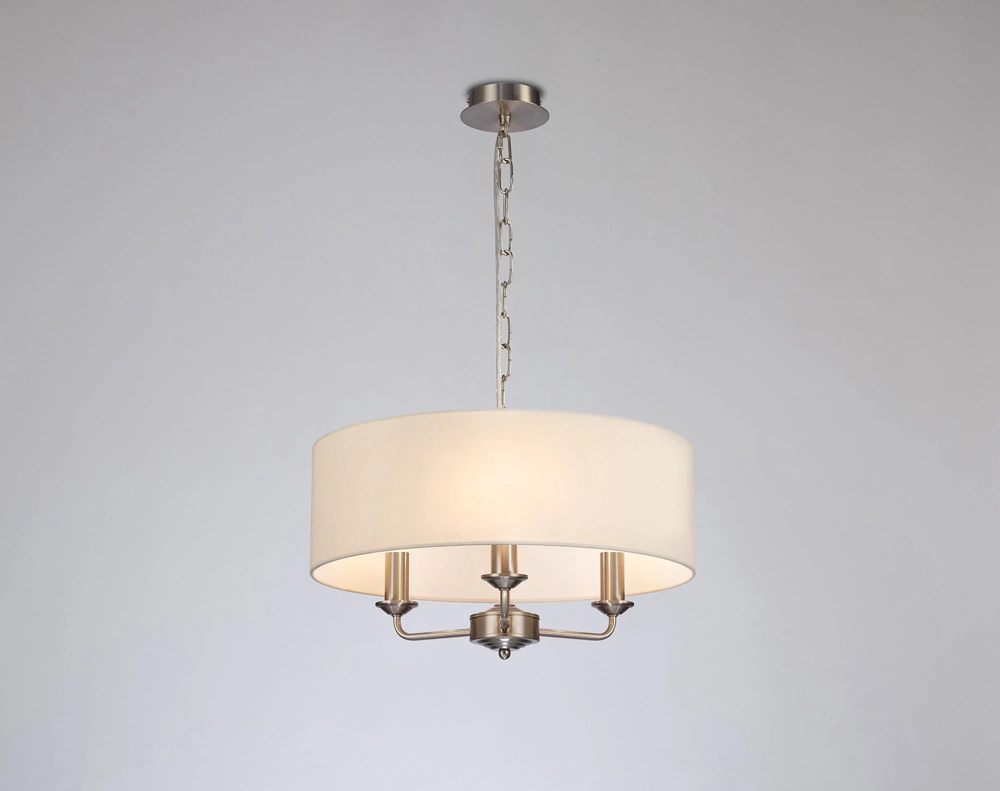Banyan 3 Light Hanging Shade Lights Various Colurs, Faux Silk Shade - Image 16