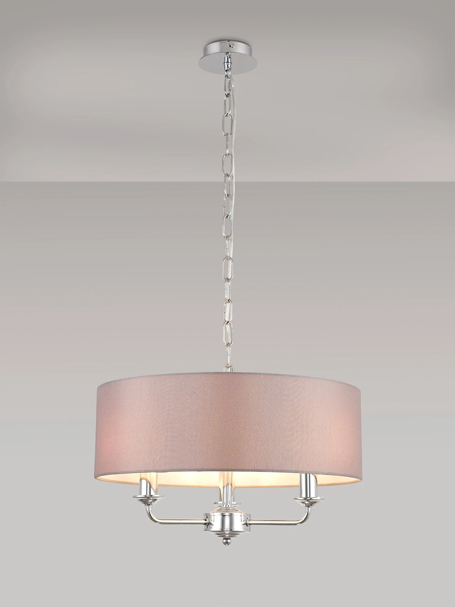 Banyan 3 Light Hanging Shade Lights Various Colurs, Faux Silk Shade - Image 22