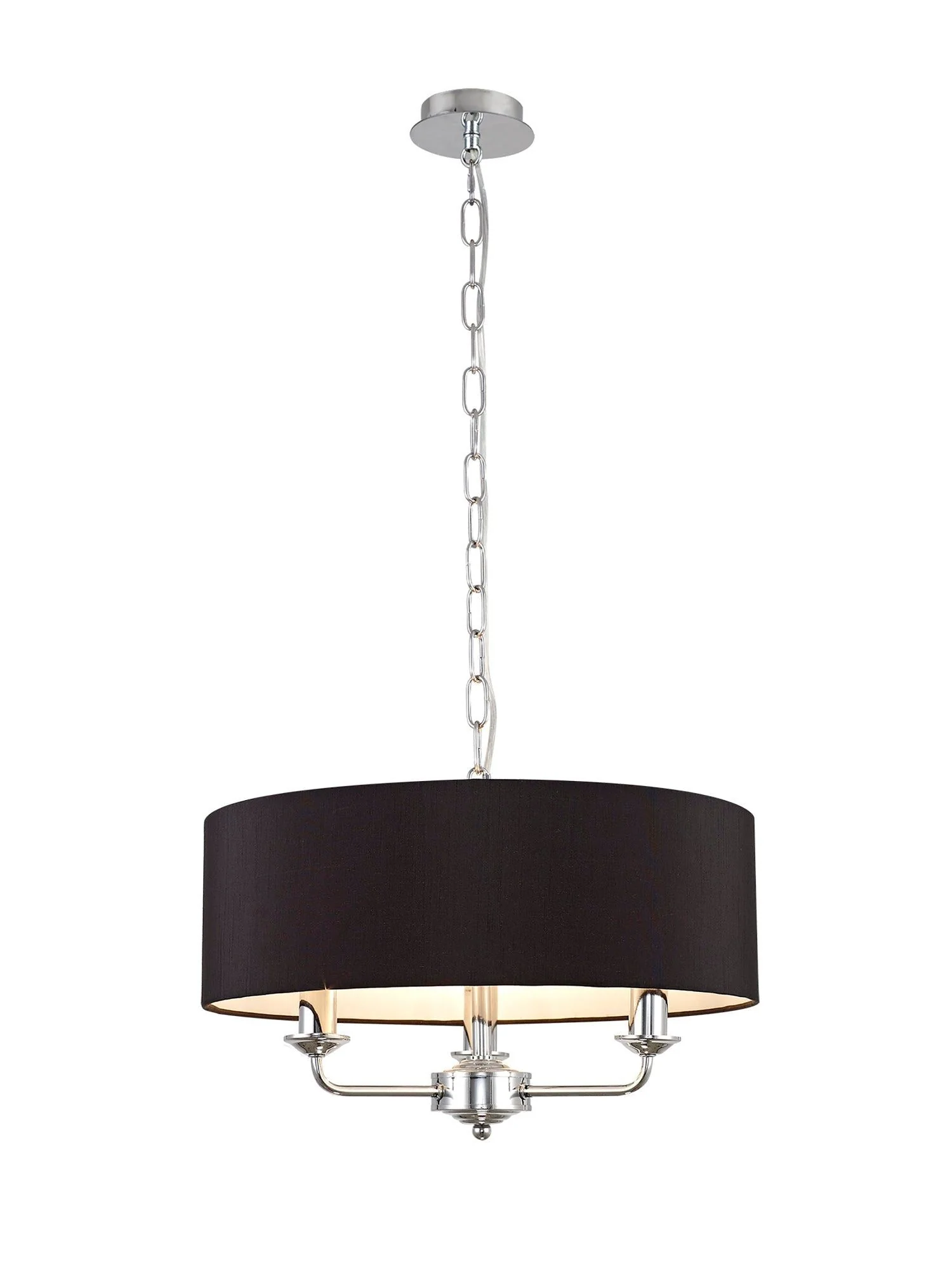 Banyan 3 Light Hanging Shade Lights Various Colurs, Faux Silk Shade - Image 23