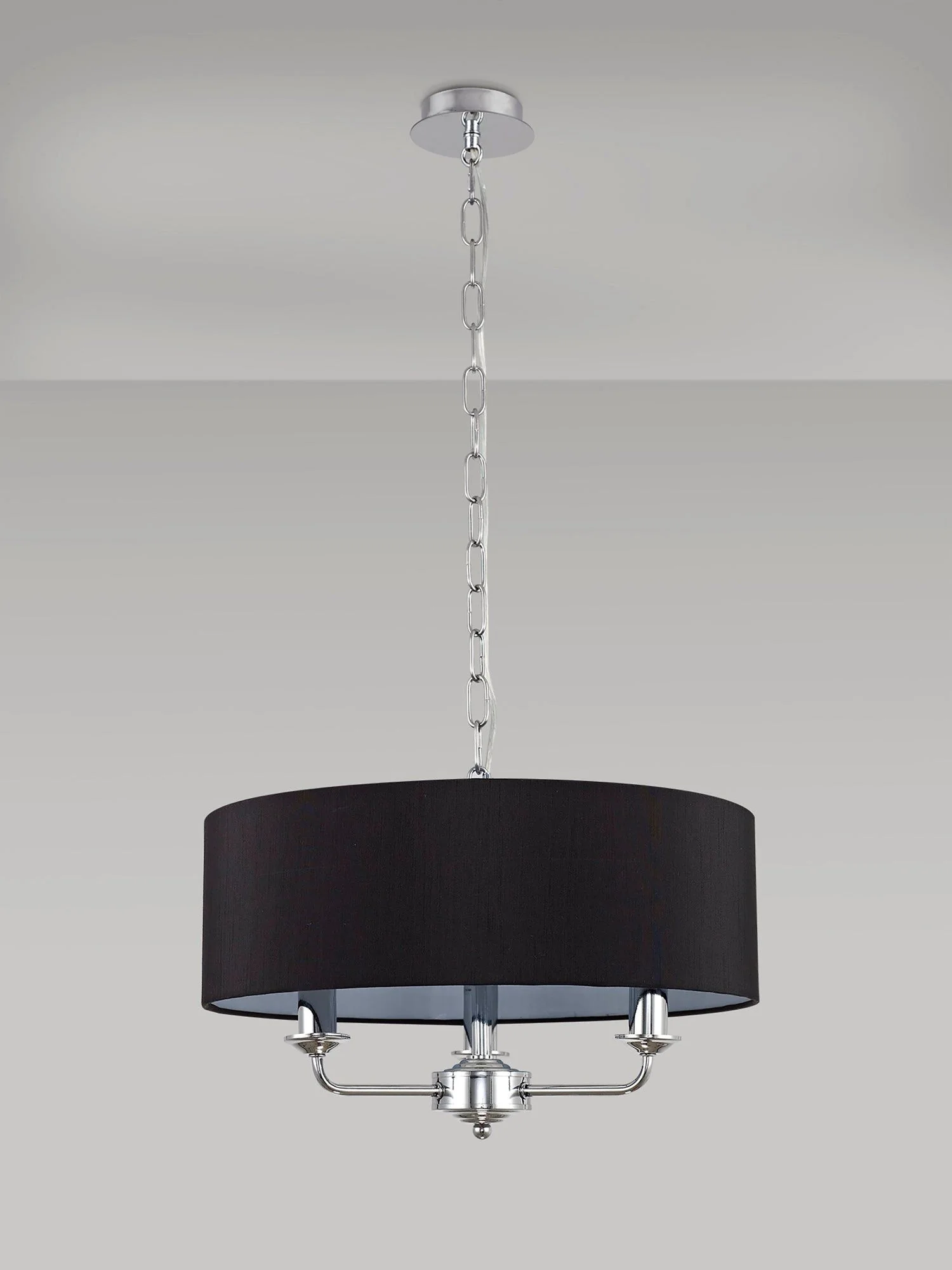 Banyan 3 Light Hanging Shade Lights Various Colurs, Faux Silk Shade - Image 24