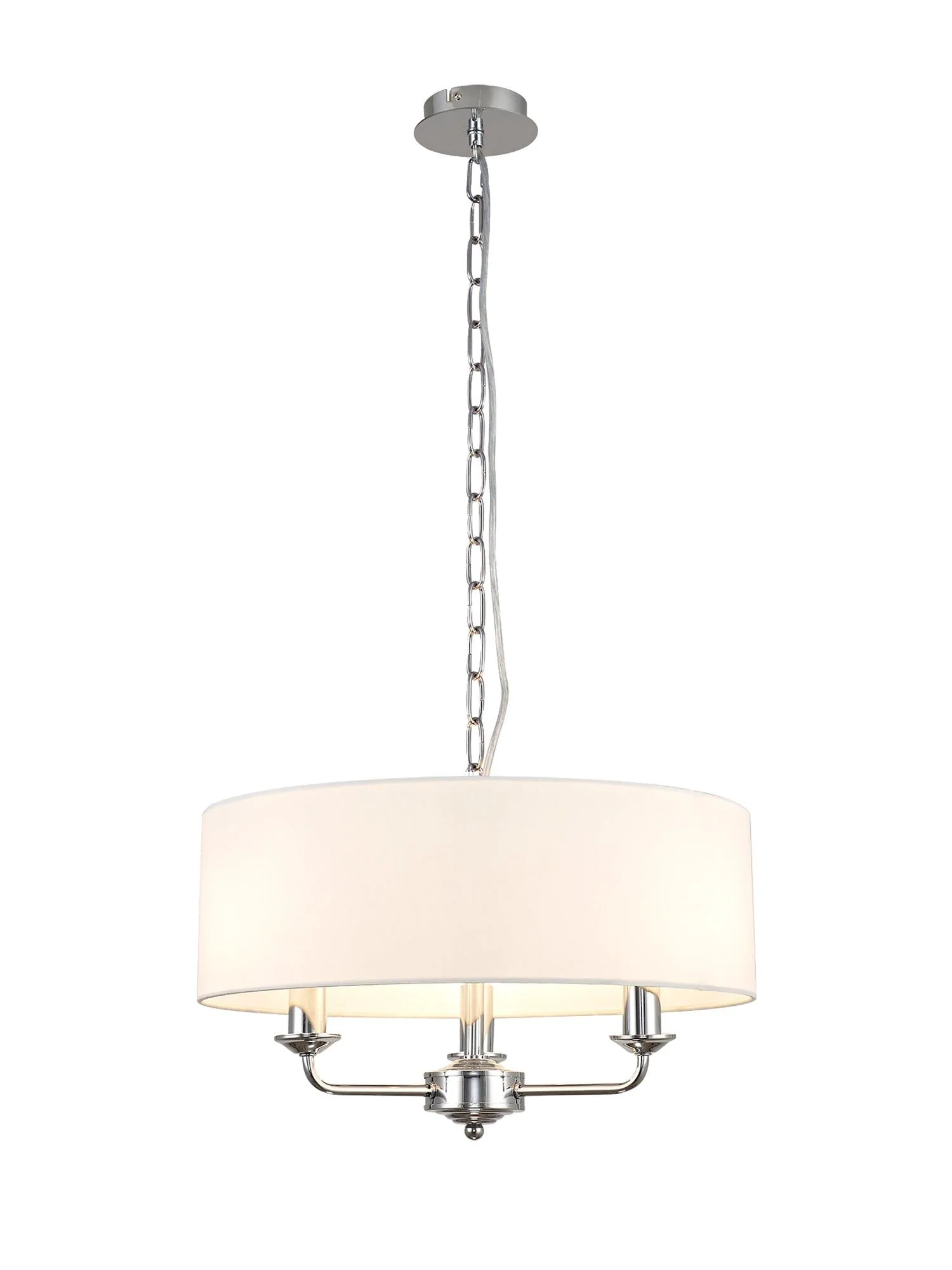 Banyan 3 Light Hanging Shade Lights Various Colurs, Faux Silk Shade - Image 31