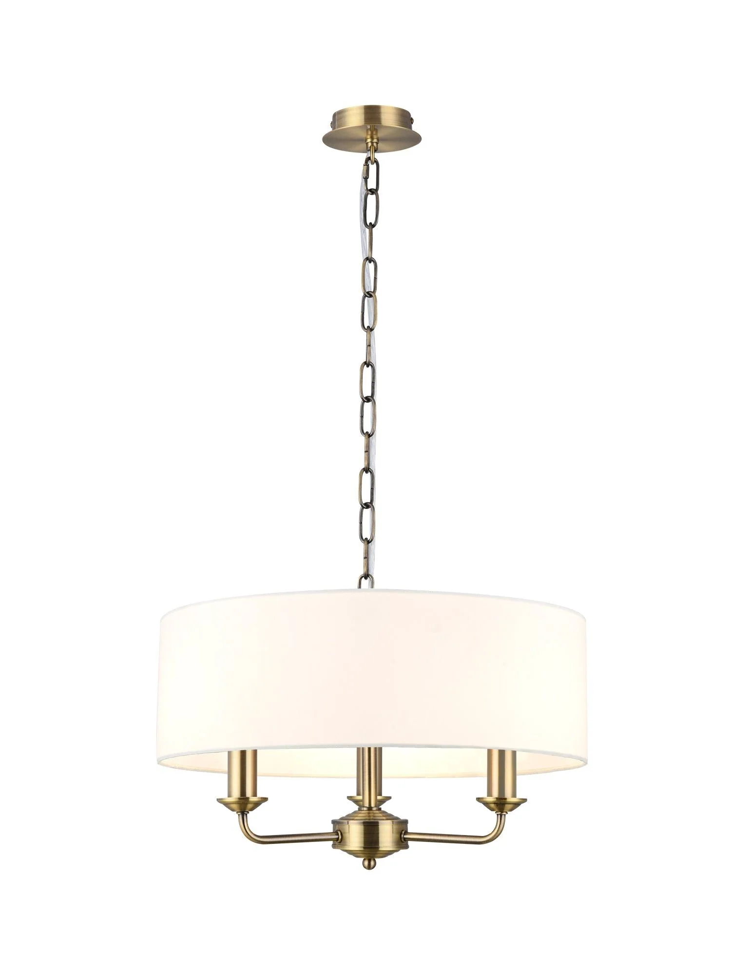 Banyan 3 Light Hanging Shade Lights Various Colurs, Faux Silk Shade - Image 33