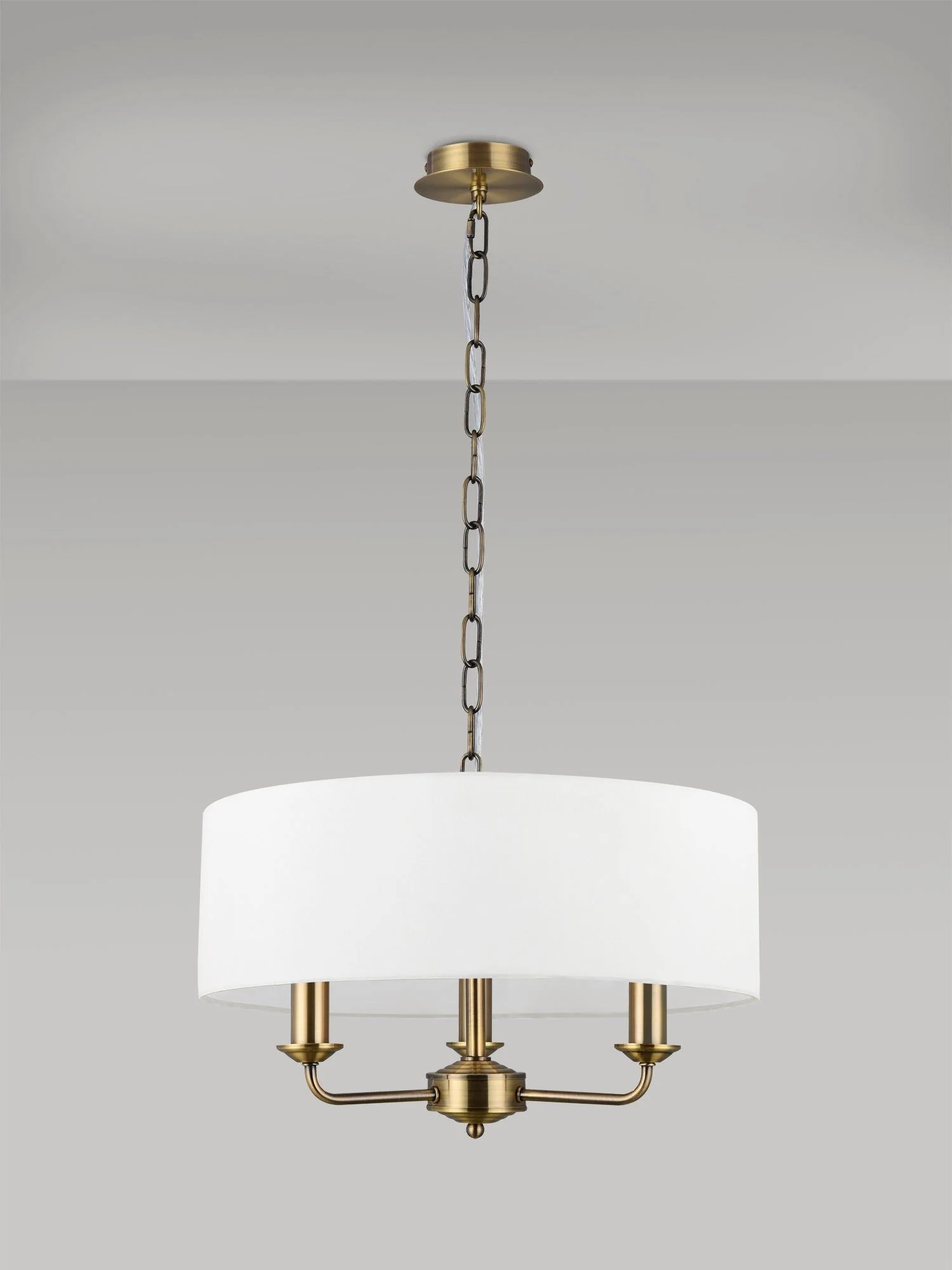 Banyan 3 Light Hanging Shade Lights Various Colurs, Faux Silk Shade - Image 34