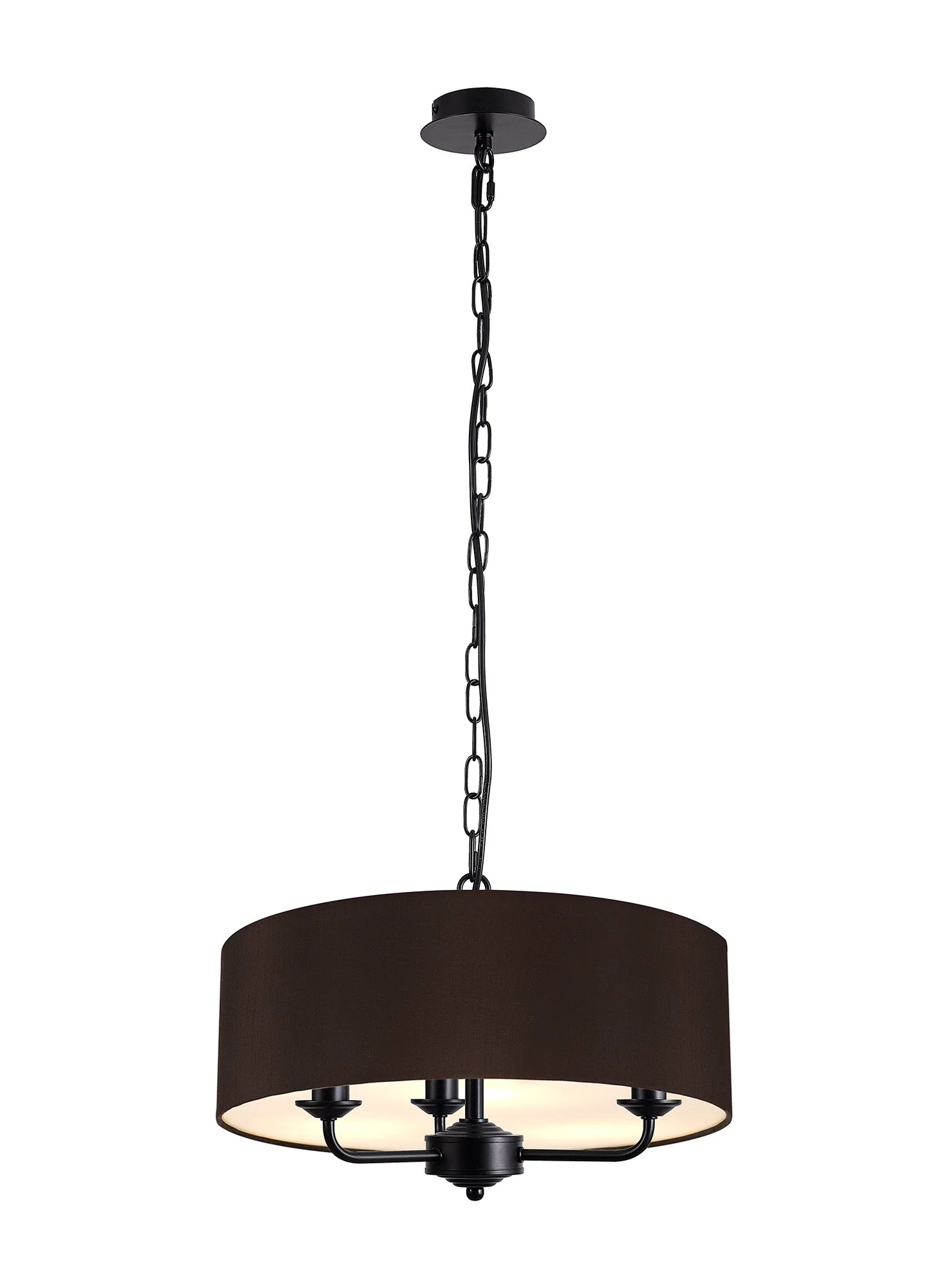 Banyan 3 Light Hanging Shade Lights Various Colurs, Faux Silk Shade - Image 35