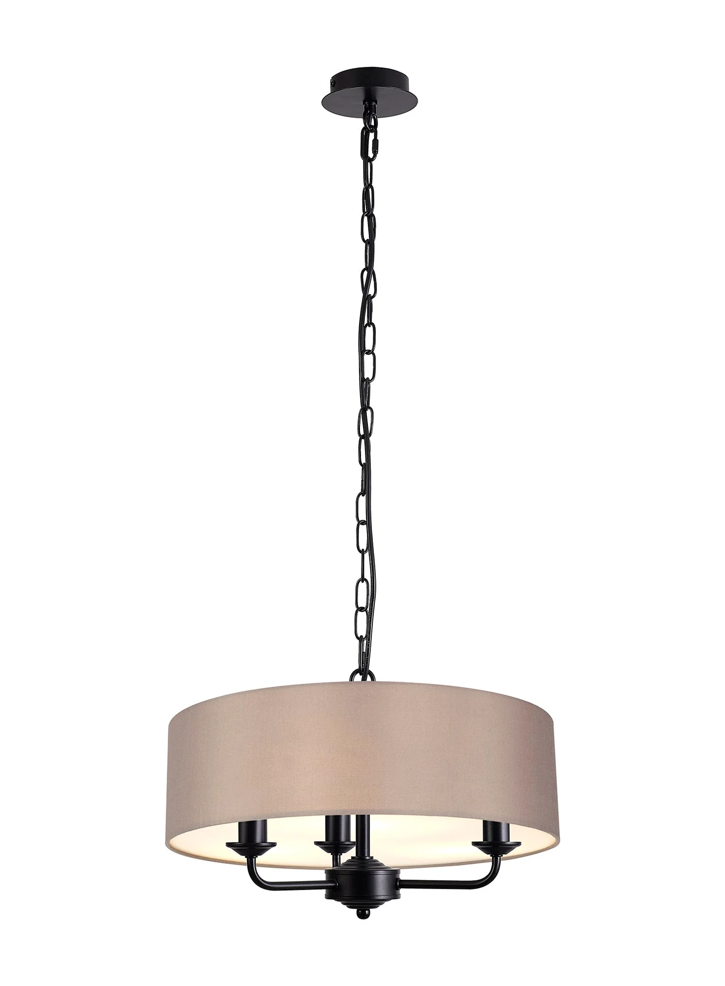 Banyan 3 Light Hanging Shade Lights Various Colurs, Faux Silk Shade - Image 36