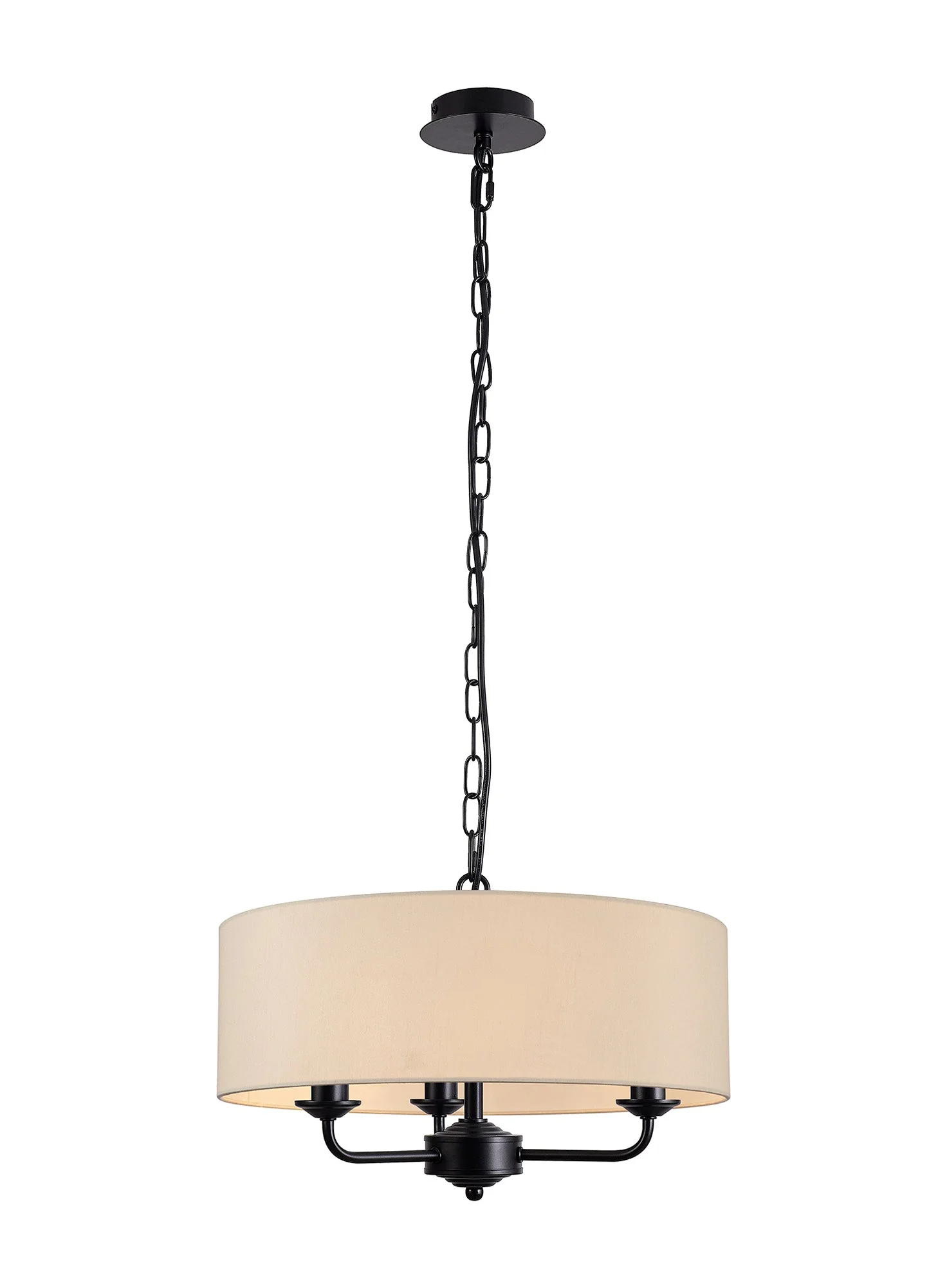 Banyan 3 Light Hanging Shade Lights Various Colurs, Faux Silk Shade - Image 37