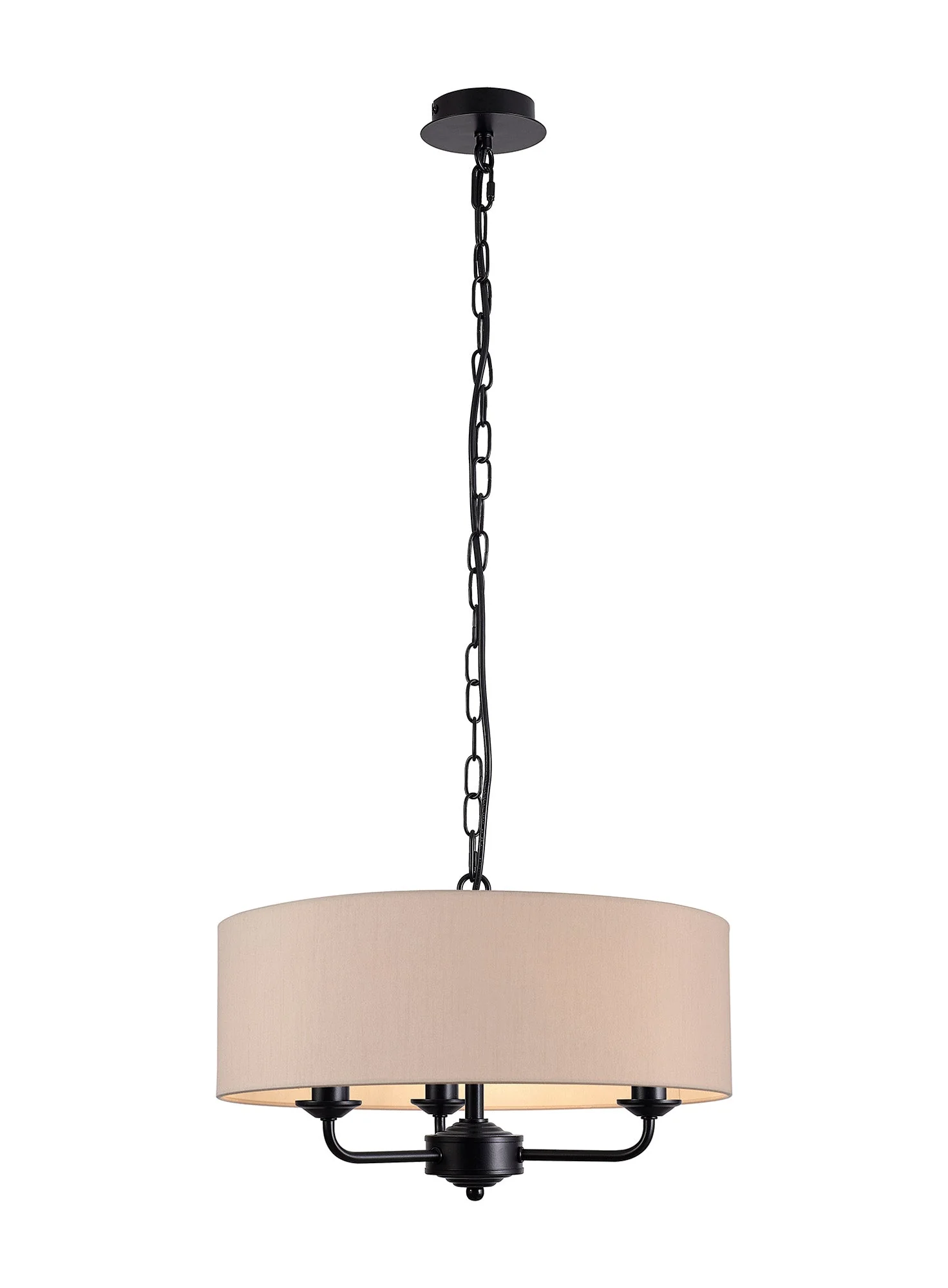 Banyan 3 Light Hanging Shade Lights Various Colurs, Faux Silk Shade - Image 39