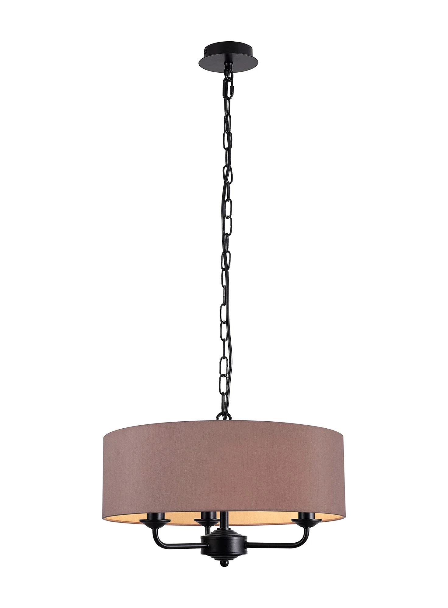 Banyan 3 Light Hanging Shade Lights Various Colurs, Faux Silk Shade - Image 40