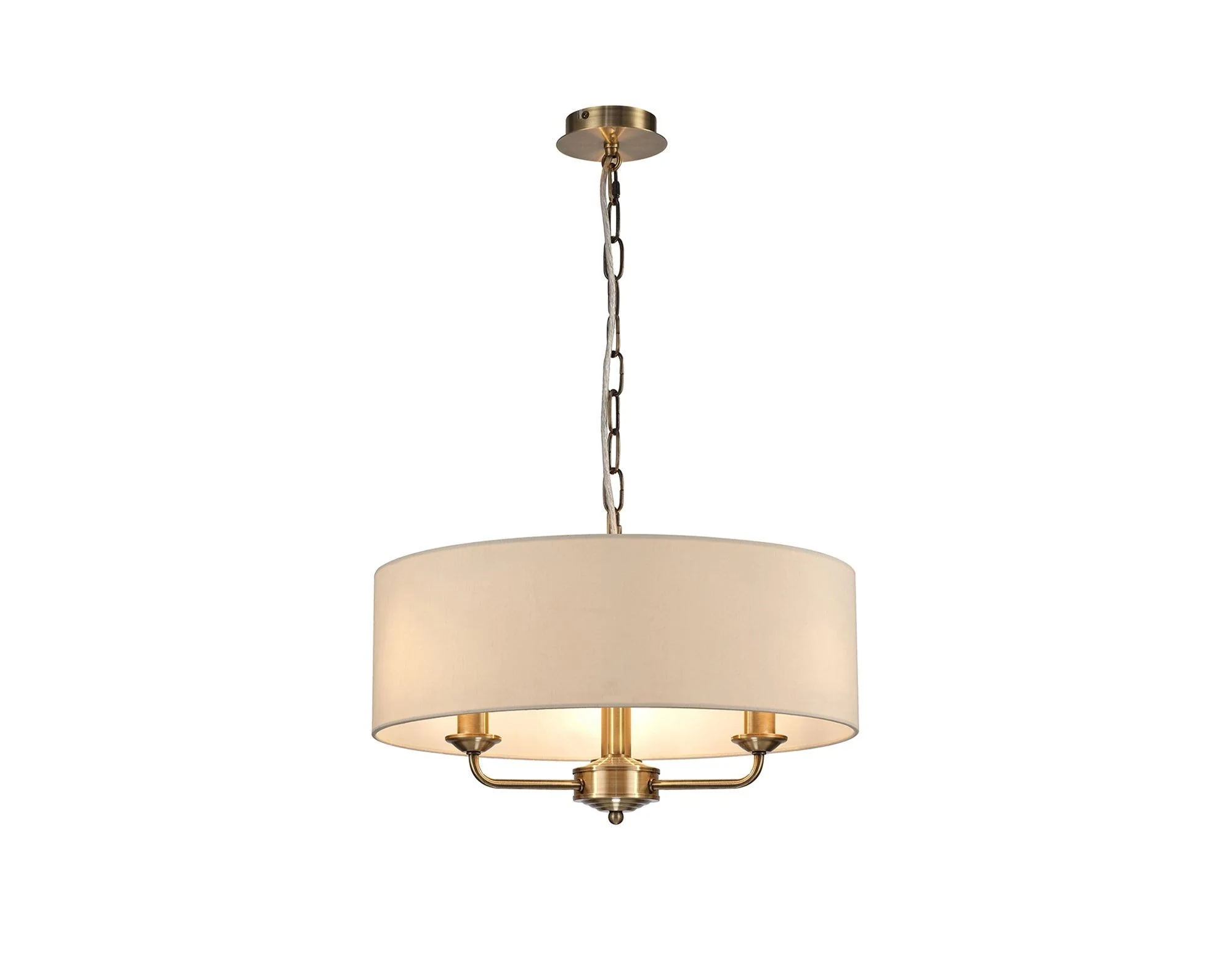 Banyan 3 Light Hanging Shade Lights Various Colurs, Faux Silk Shade - Image 5